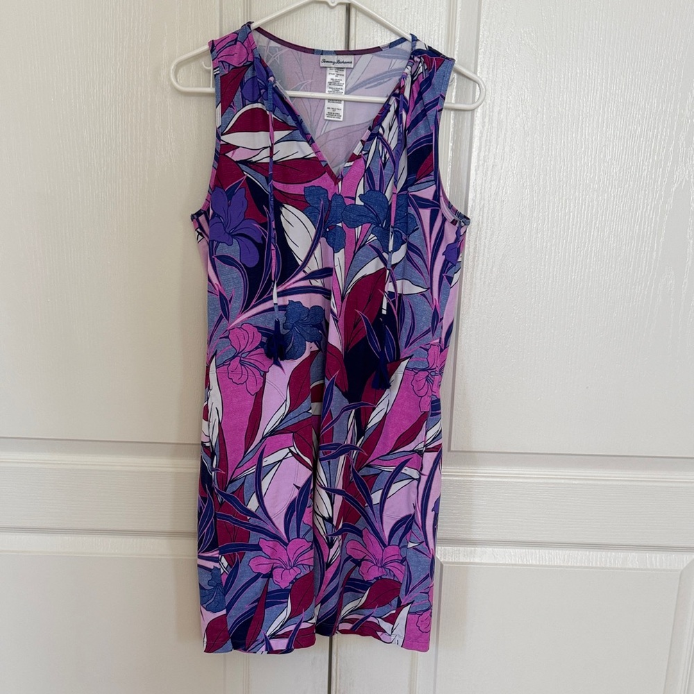 Tommy Bahama Pastel Floral Print Dress in Lavender, Pink & Navy